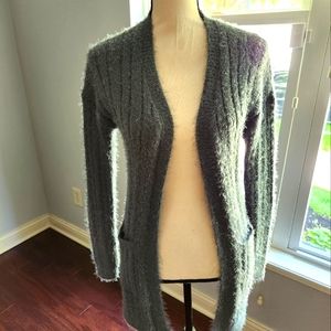 Green fuzzy Cardigan